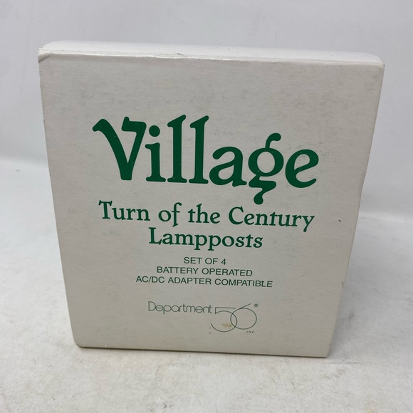 NWT Vintage Dept. 56 Set of 4 Village Turn of the Century Lampposts - Picture 2 of 11